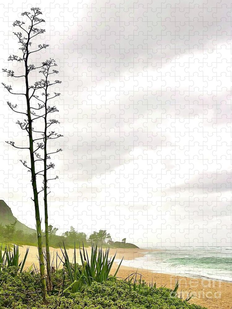 Hawaii Beach Jigsaw Puzzle featuring the photograph Sentinels By The Sea by Carol Riddle