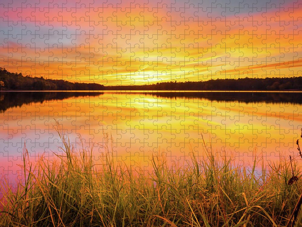 Davis Lake Jigsaw Puzzle featuring the photograph Serenity At Davis Lake by Jordan Hill