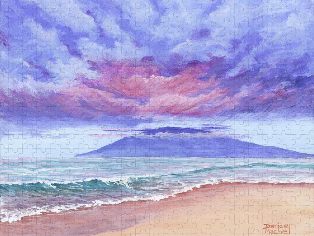 Seascape Jigsaw Puzzle featuring the painting Serenity by Darice Machel McGuire