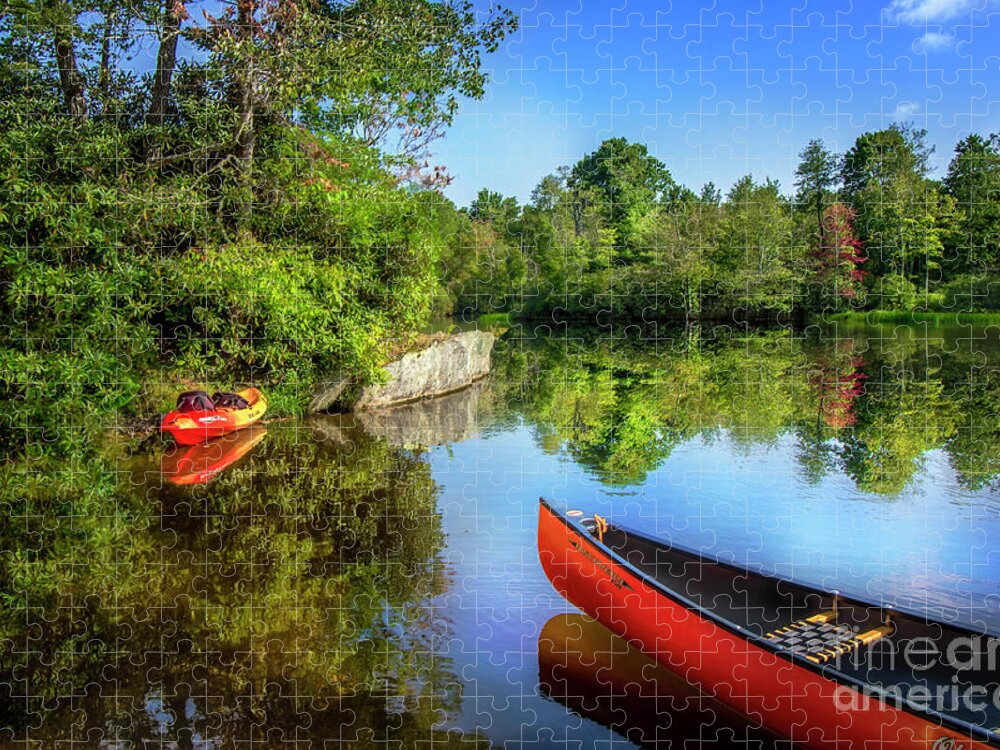 Serenity Jigsaw Puzzle featuring the photograph Serenity On Price Lake by Shelia Hunt