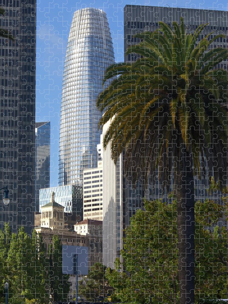San Francisco Jigsaw Puzzle featuring the photograph SF Salesforce Tower by Dan Twomey