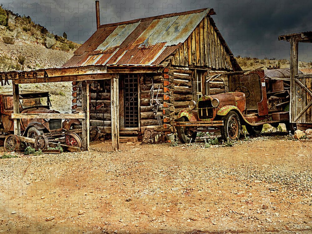  Jigsaw Puzzle featuring the photograph Shed and Trucks by Al Judge