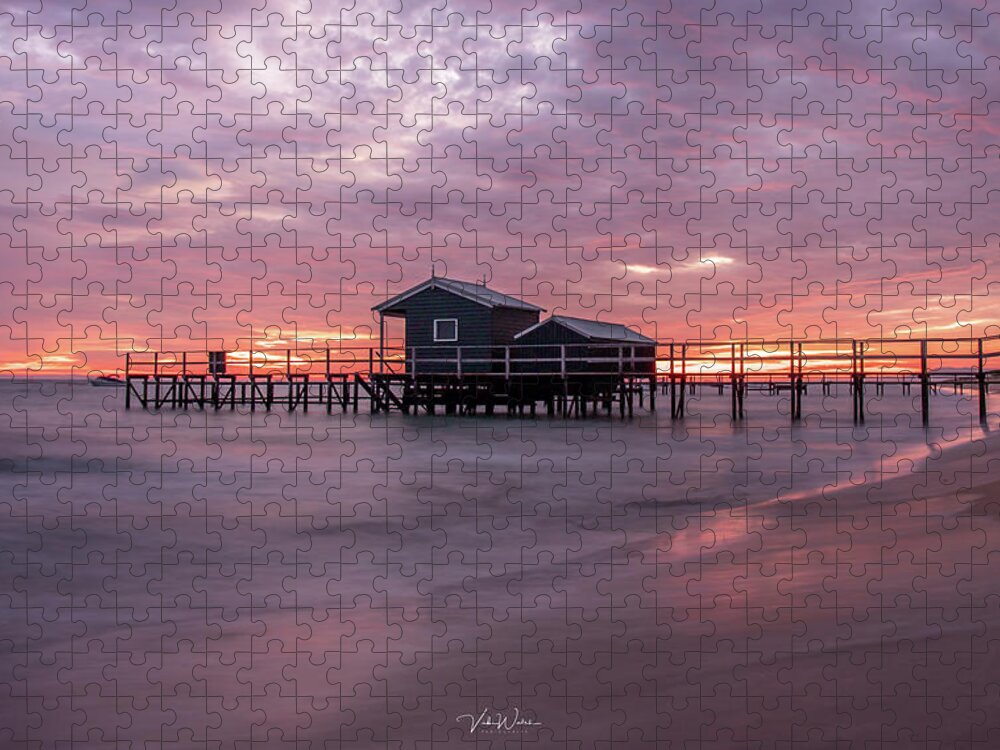 The Shelley Beach Jetty Jigsaw Puzzle featuring the photograph Shelley Beach Jetty 2 by Vicki Walsh