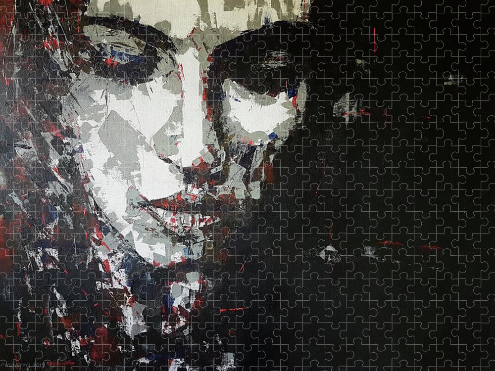 Woman Jigsaw Puzzle featuring the painting She's A Mystery To Me by Paul Lovering
