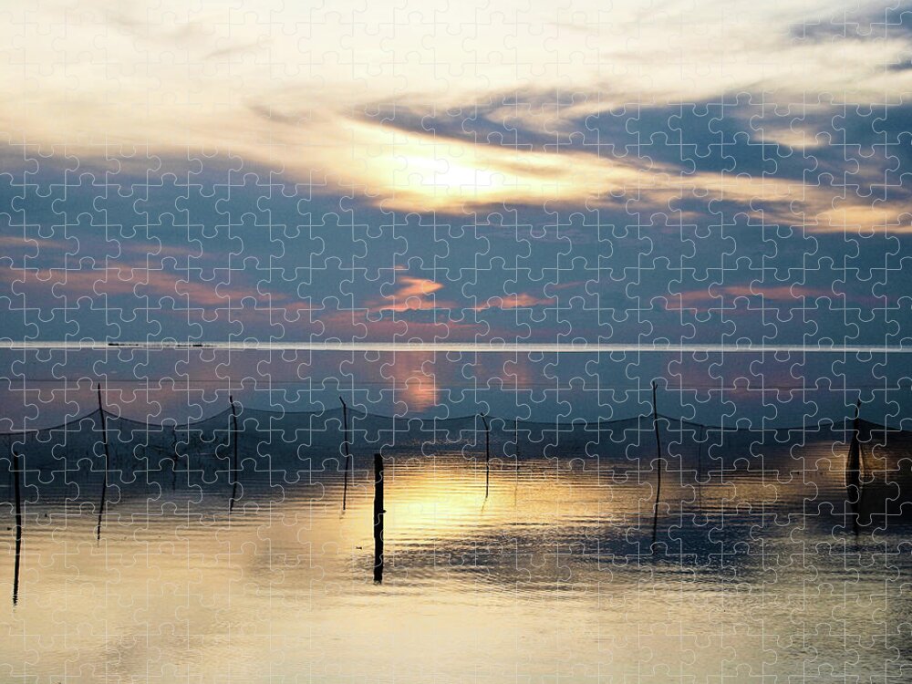 Asia Jigsaw Puzzle featuring the photograph Shimmering Dawn by David Desautel