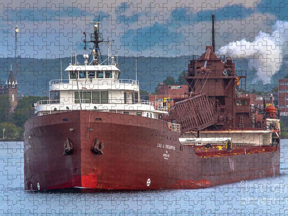 M/v Lee A. Tregurtha Jigsaw Puzzle featuring the photograph Ship M/V Lee A Tregurtha -5271 by Norris Seward