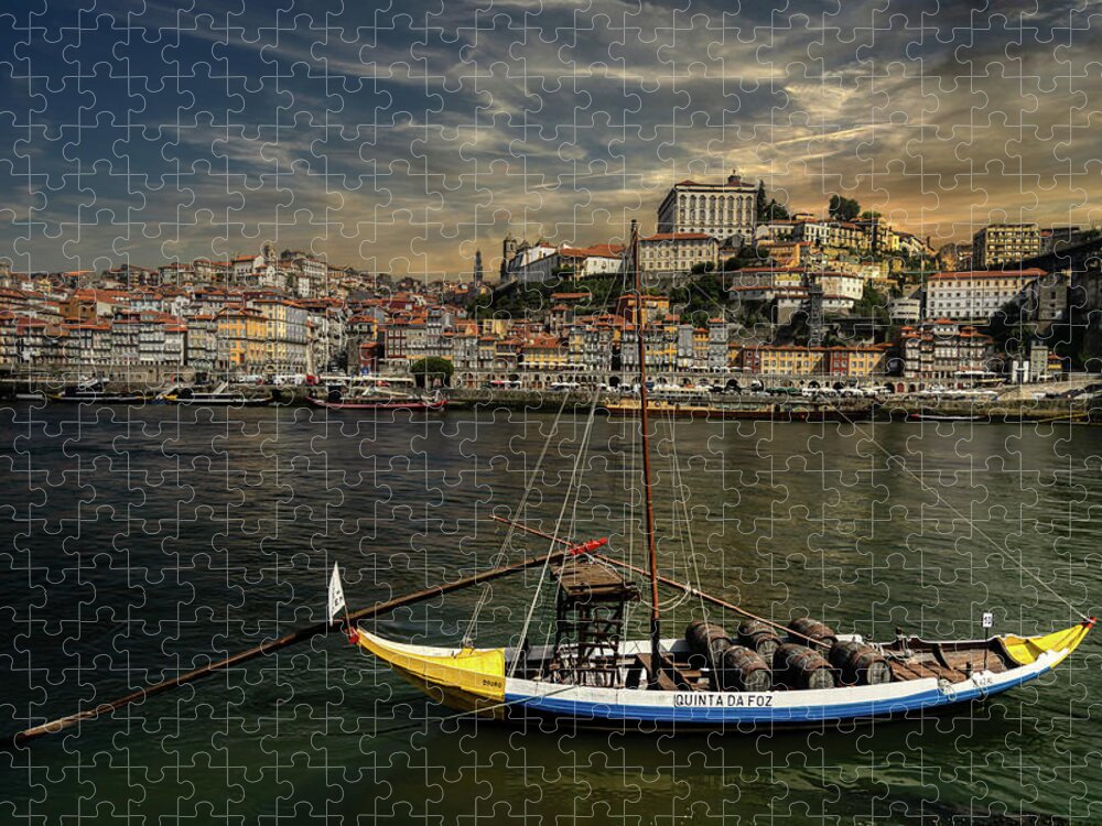 Porto Jigsaw Puzzle featuring the photograph Shipping the Porto wine da Foz by Micah Offman