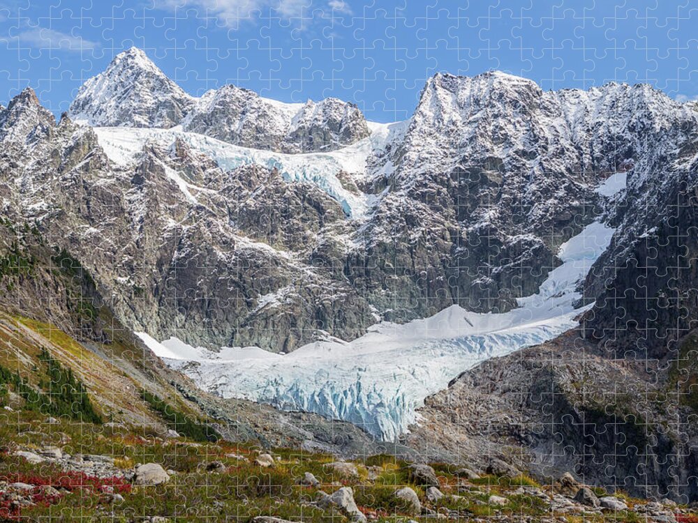 Mount Shuksan Jigsaw Puzzle featuring the photograph Shuksan Glacier by Michael Rauwolf