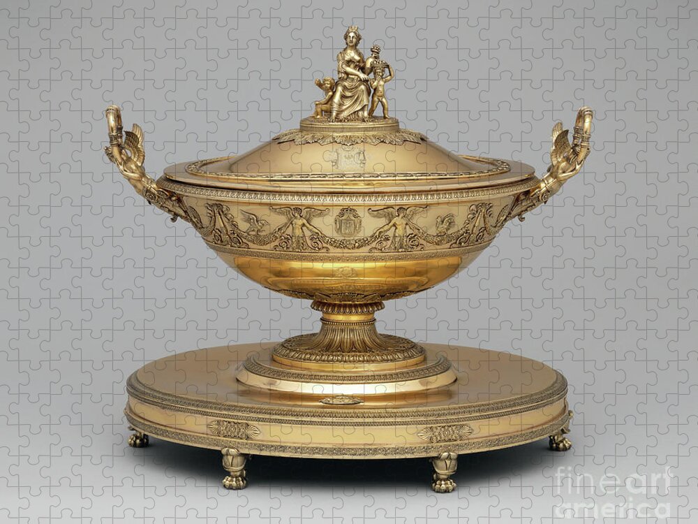 1790s Jigsaw Puzzle featuring the photograph Silver Gilt Tureen by Granger