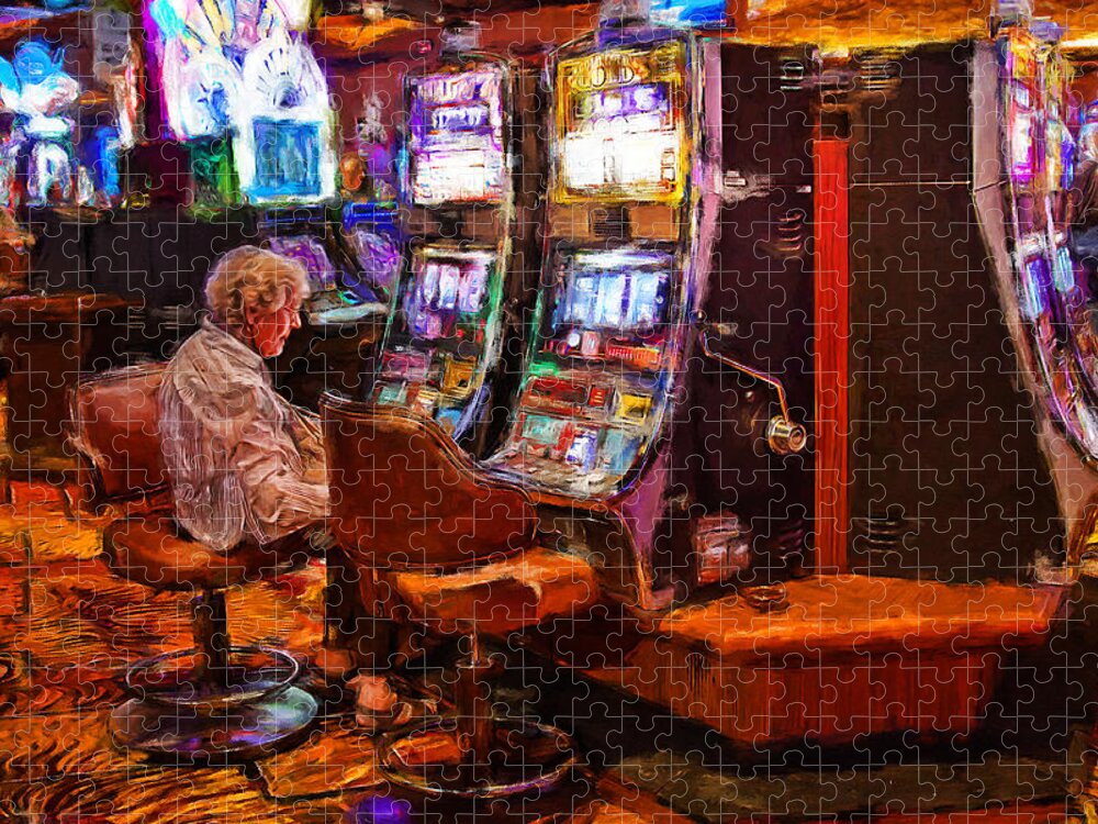 Silverton Casino Jigsaw Puzzle featuring the mixed media Silverton Casino Gambling by Tatiana Travelways
