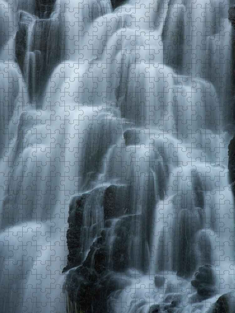 Cascade Jigsaw Puzzle featuring the photograph Silvery Silk by Mike Lee