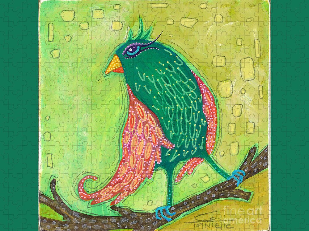 Bird Painting Jigsaw Puzzle featuring the painting Singing Sweet Songs by Tanielle Childers