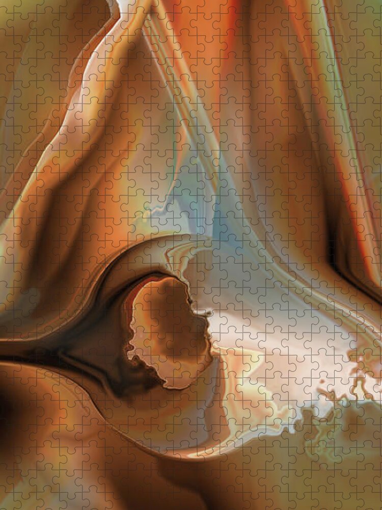 Mighty Sight Studio Surreal Art Abstractions Color And Form Jigsaw Puzzle featuring the digital art Sir Serious by Steve Sperry