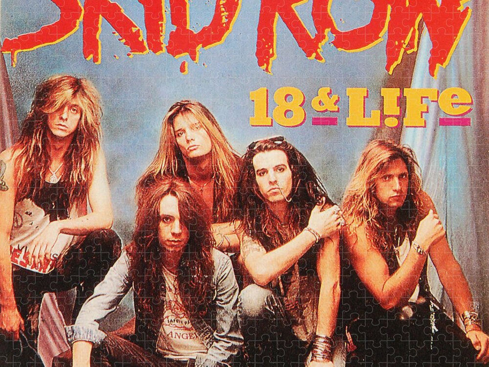 Skid Row Hair Metal 18 And Life Jigsaw Puzzle by Angelina Aberg Pixels
