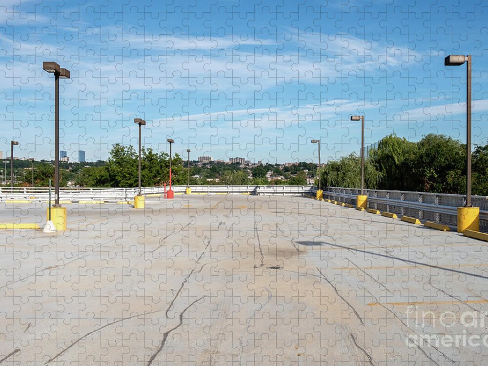 Abstract Jigsaw Puzzle featuring the photograph Sky Parking by Len Tauro