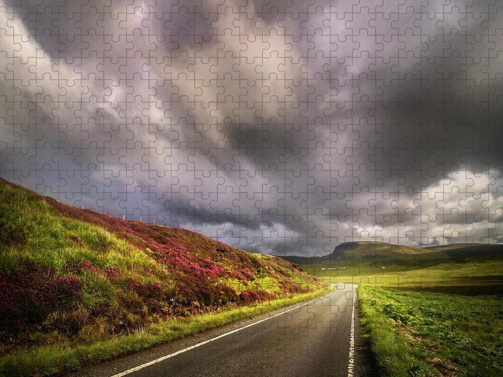 Scotland Jigsaw Puzzle featuring the photograph Skye Road by Jerry LoFaro
