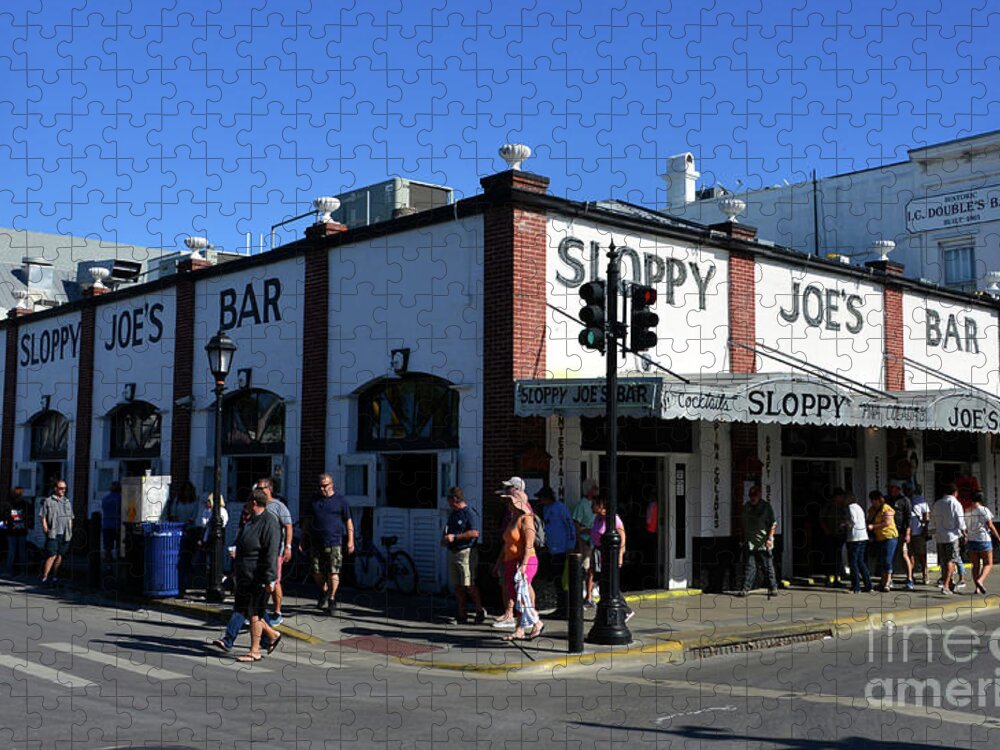 Sloppy Joe's Bar Key West Florida Jigsaw Puzzle featuring the photograph Sloppy Joe's Bar work B by David Lee Thompson