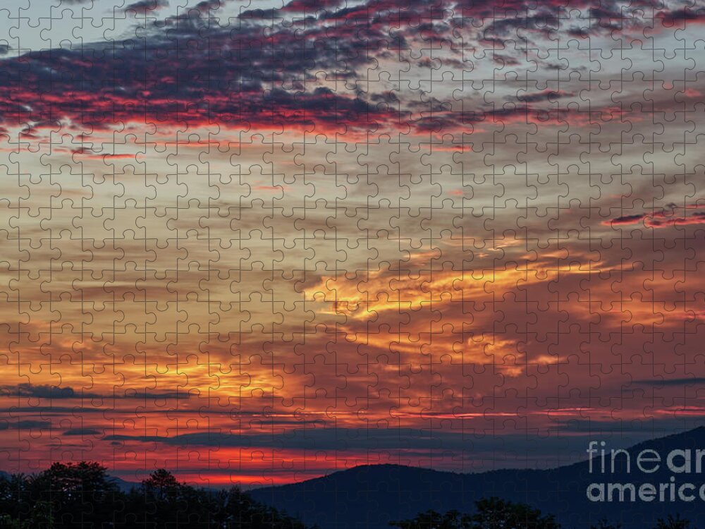 Smoky Mountains Jigsaw Puzzle featuring the photograph Smoky Mountain Sunrise 1 by Phil Perkins