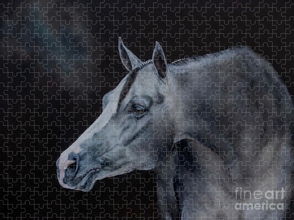 Gray Jigsaw Puzzle featuring the painting Snap it Send it by Joni Beinborn