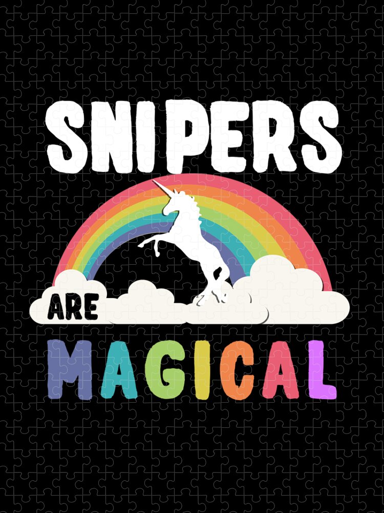 Funny Jigsaw Puzzle featuring the digital art Snipers Are Magical by Flippin Sweet Gear