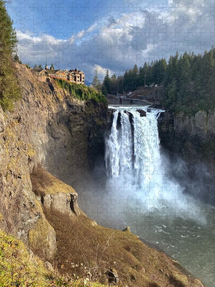 Snoqualmie Jigsaw Puzzle featuring the photograph Snoqualmie Falls by Jerry Abbott