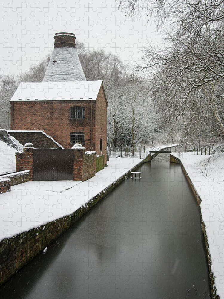 Kiln Jigsaw Puzzle featuring the photograph Snowy canal by Average Images