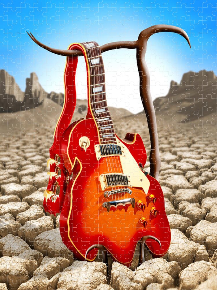 Rock And Roll Jigsaw Puzzle featuring the photograph Soft Guitar by Mike McGlothlen