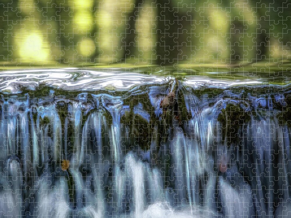 Soft Waterfall Jigsaw Puzzle featuring the photograph Soft waterfall by Donald Kinney