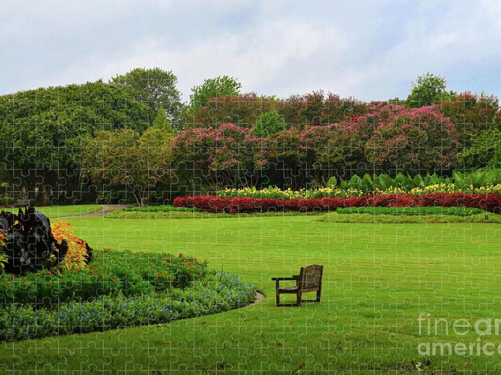 Dallas Arboretum Jigsaw Puzzle featuring the photograph Solitary Moments by Diana Mary Sharpton