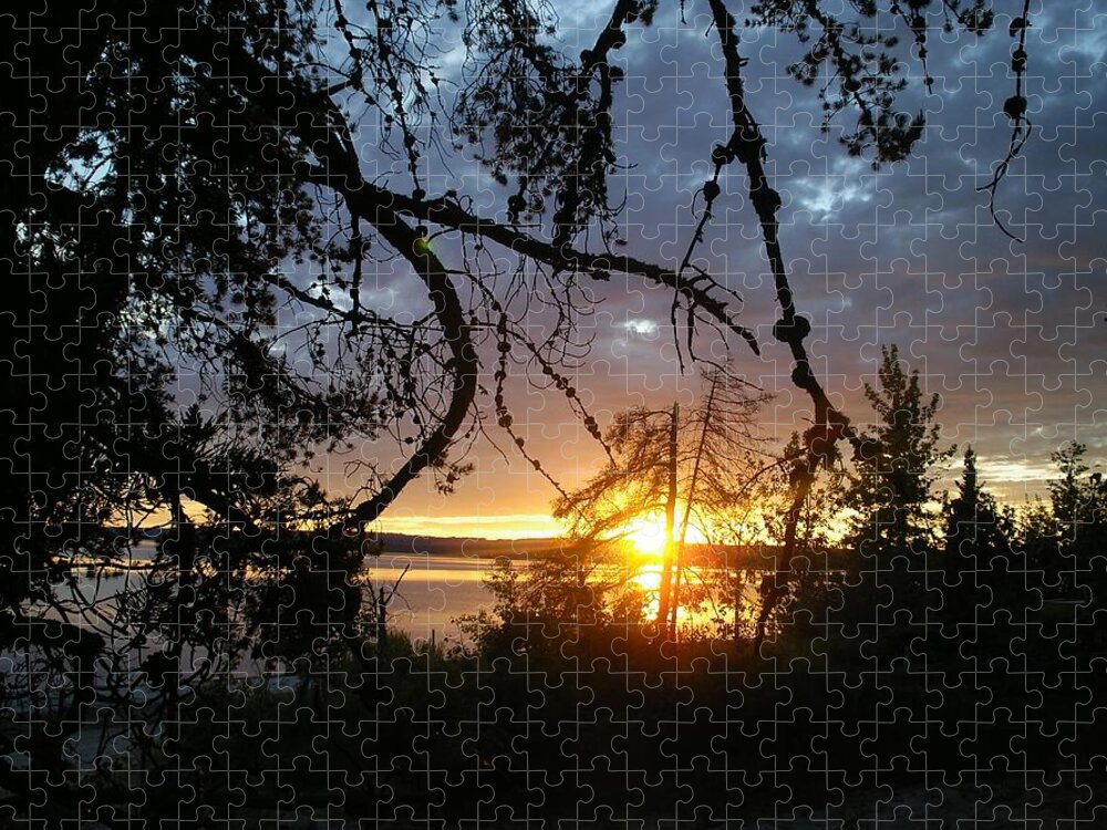 Summer Jigsaw Puzzle featuring the photograph Solstice sunset by Lisa Mutch