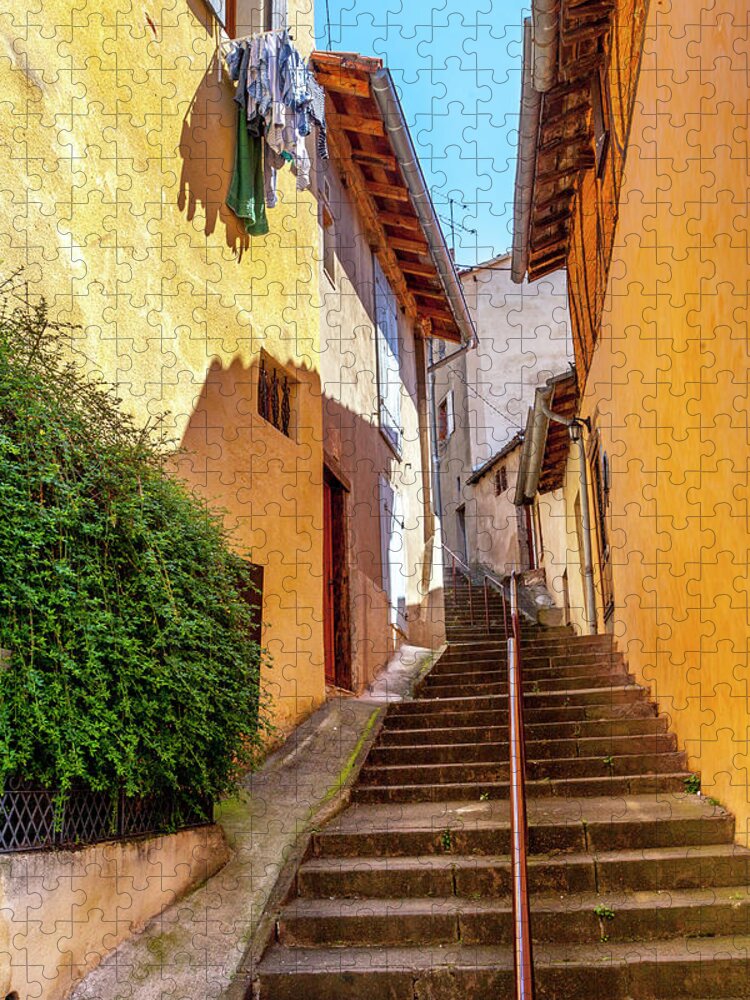 France Jigsaw Puzzle featuring the photograph Some Stairs in Albi by W Chris Fooshee