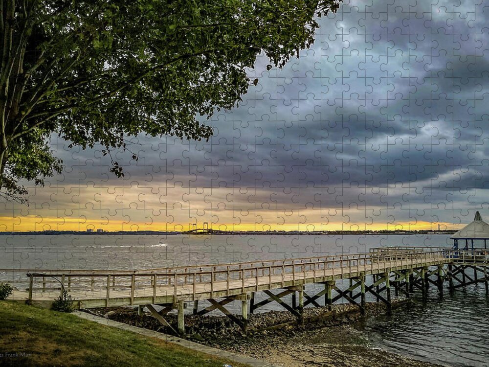 Tree Jigsaw Puzzle featuring the photograph Sound View at Sunset by Frank Mari