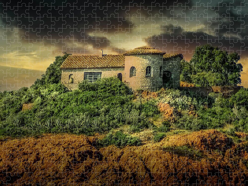 Villa Jigsaw Puzzle featuring the photograph South Of France Villa by Chris Boulton