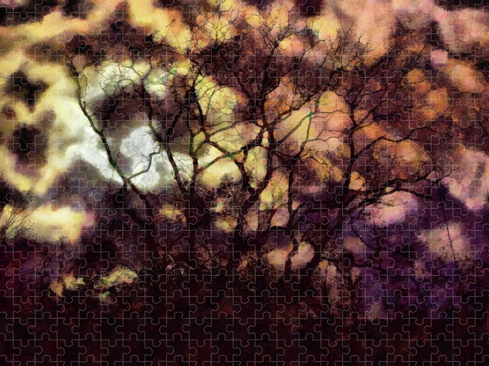 Tree Jigsaw Puzzle featuring the mixed media Spectral Tree by Christopher Reed