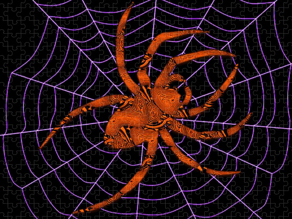 Spider Jigsaw Puzzle featuring the digital art Spider Art by Ronald Mills