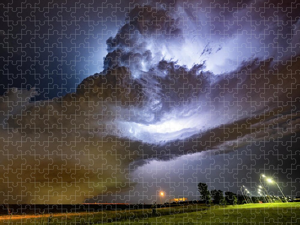 Storm Jigsaw Puzzle featuring the photograph Midnight Spiral by Marcus Hustedde