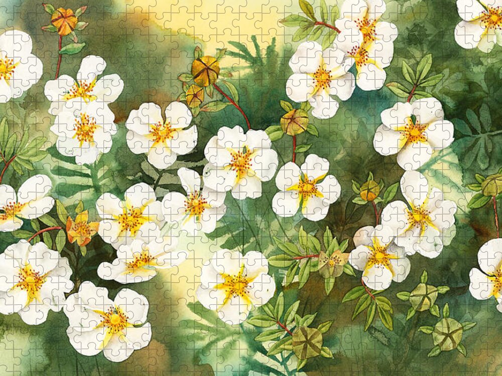 White Flower Jigsaw Puzzle featuring the painting Spirit of Hope by Espero Art