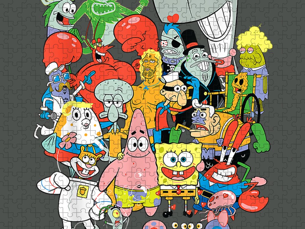 Spongebob Squarepants Cas Jigsaw Puzzle by Ania Esmae | Pixels