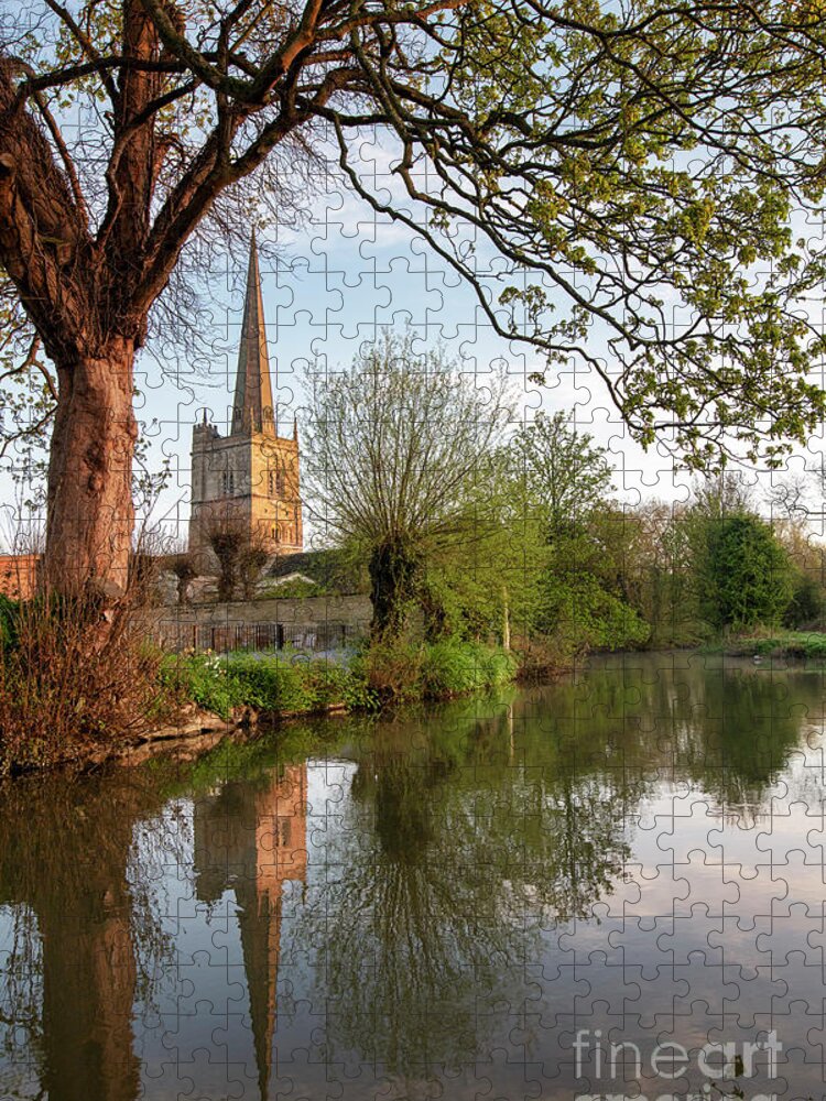 Church Jigsaw Puzzle featuring the photograph Spring Sunrise over Burford Church by Tim Gainey