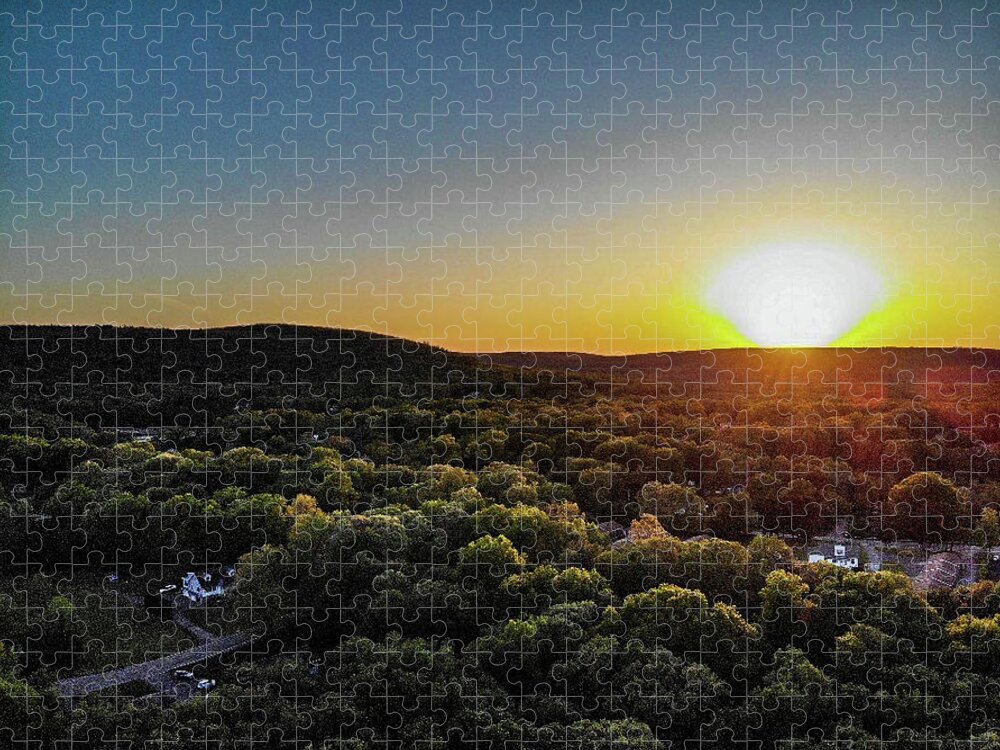 Sun Jigsaw Puzzle featuring the photograph Spring Sunset 4 by Jason Nicholas