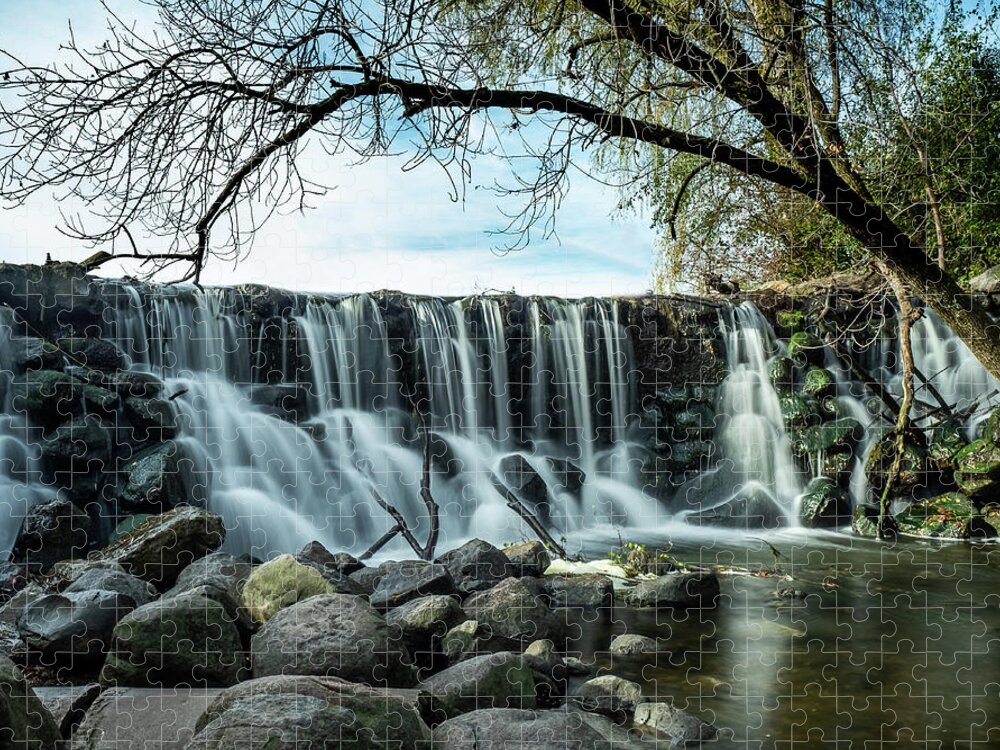  Jigsaw Puzzle featuring the photograph Spring Waterfall by Kristine Hinrichs
