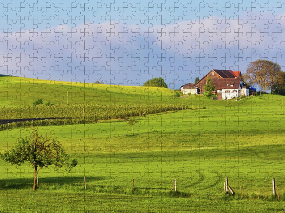 Countryside Jigsaw Puzzle featuring the photograph Springtime in Bavaria by Tatiana Travelways