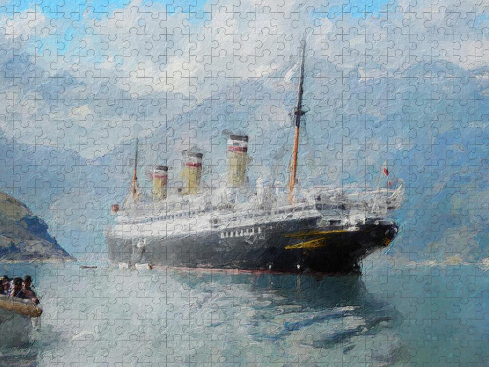 Reliance Jigsaw Puzzle featuring the digital art S.S. Reliance by Geir Rosset