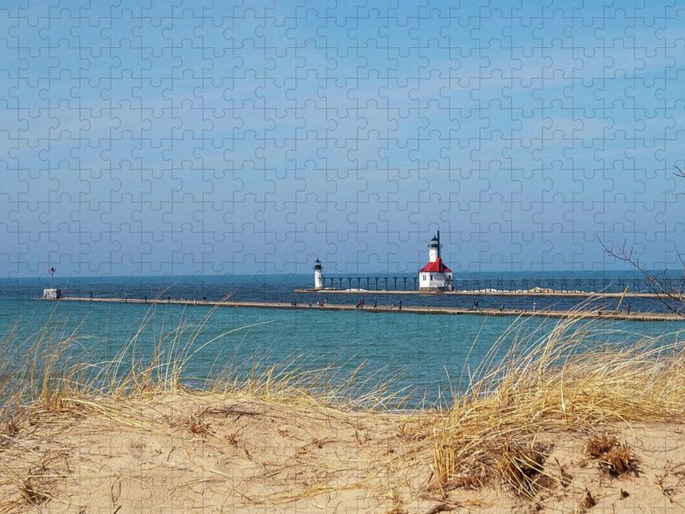 Northernmichigan Jigsaw Puzzle featuring the photograph St Joesph Lighthouse IMG_3717 HRes by Michael Thomas