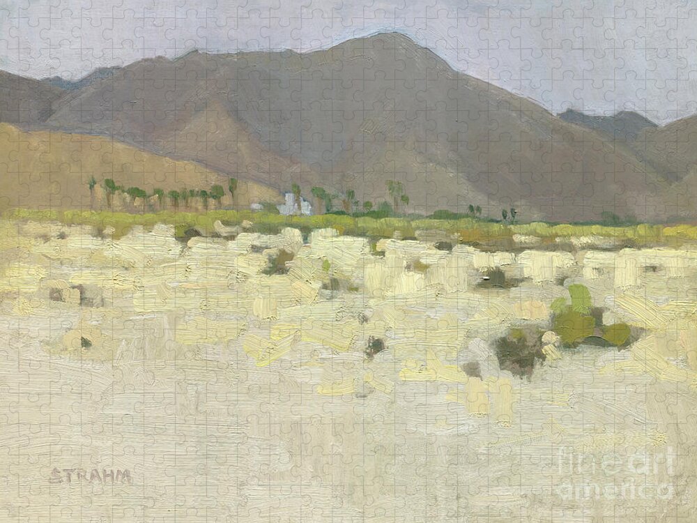 Catholic Jigsaw Puzzle featuring the painting St Richard's in Borrego Springs by Paul Strahm
