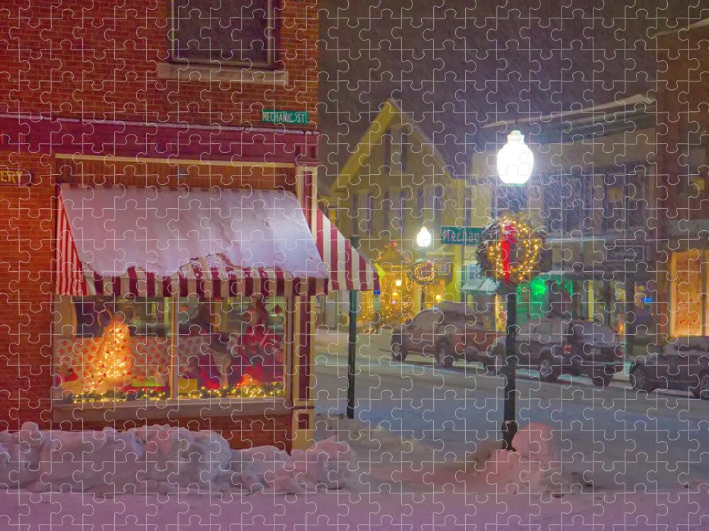 Camden Maine Jigsaw Puzzle featuring the photograph Standing on the Corner by Jeff Cooper