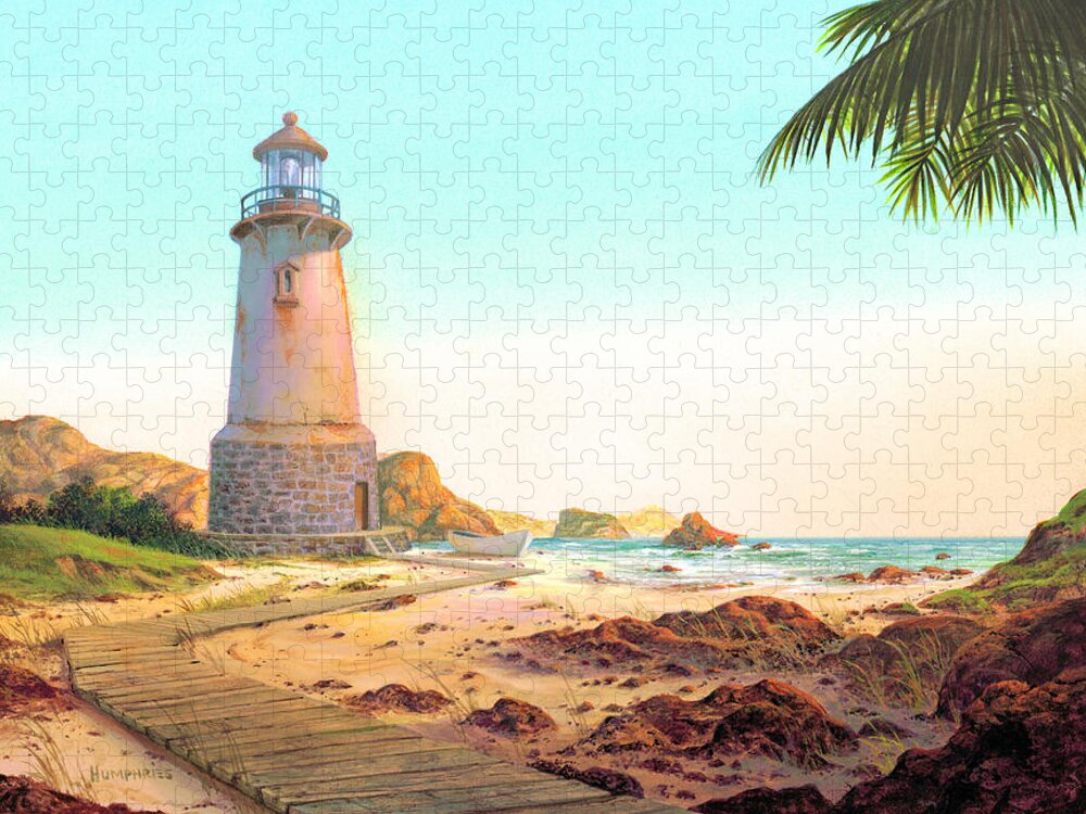 Michael Humphries Jigsaw Puzzle featuring the painting Standing Strong Against the Wind by Michael Humphries