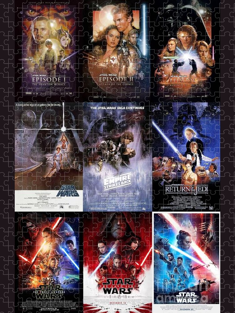 Star Wars Trilogy Movie Posters Collage Jigsaw Puzzle by Lingfai Leung -  Pixels