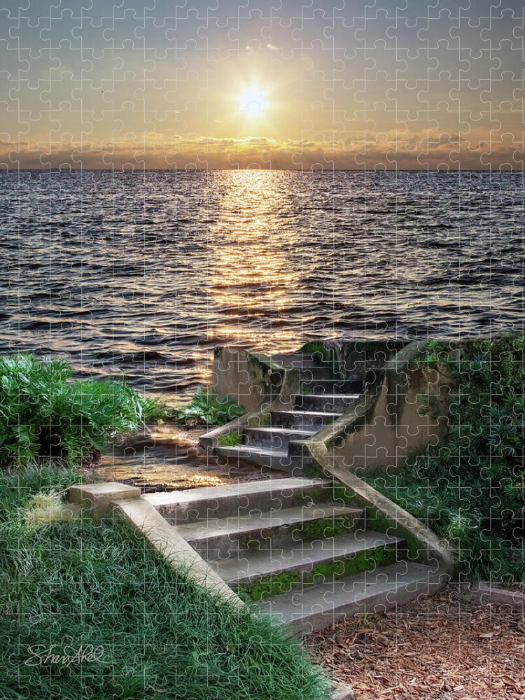 Water Jigsaw Puzzle featuring the photograph Stare Into the Sea by Shara Abel