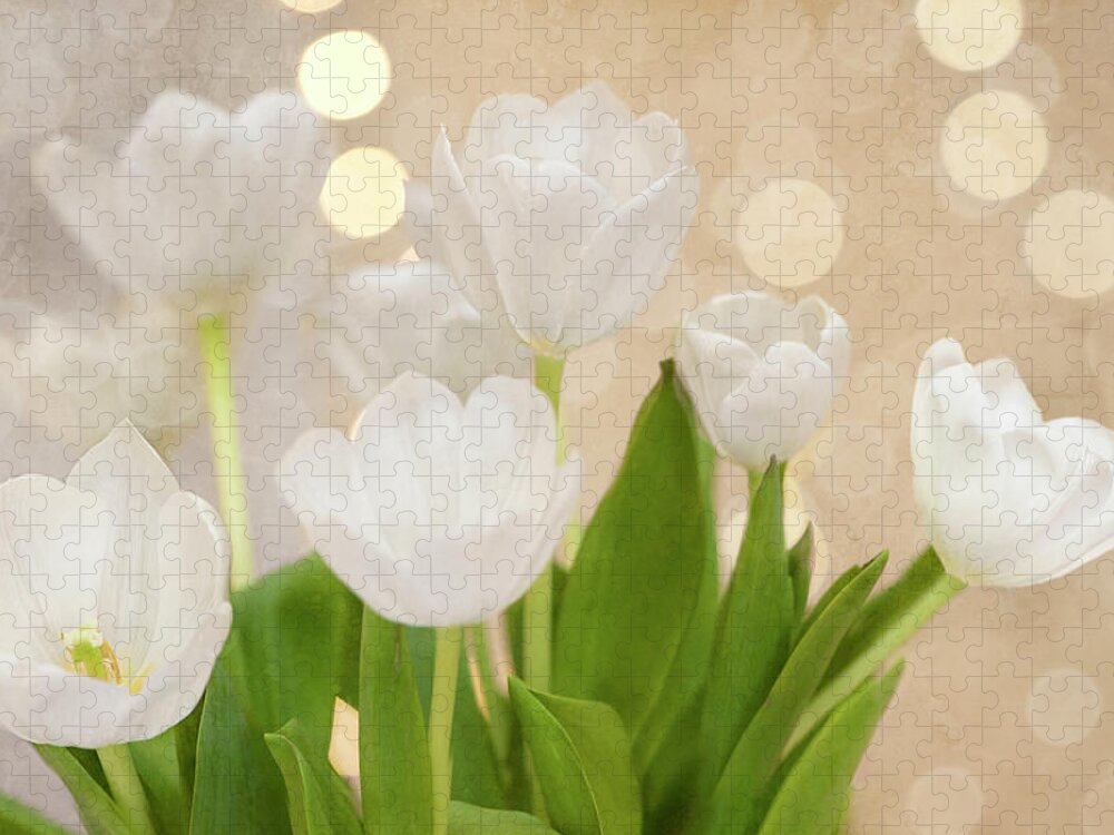 White Flowers Jigsaw Puzzle featuring the photograph Stars In Your Eyes by Jill Love